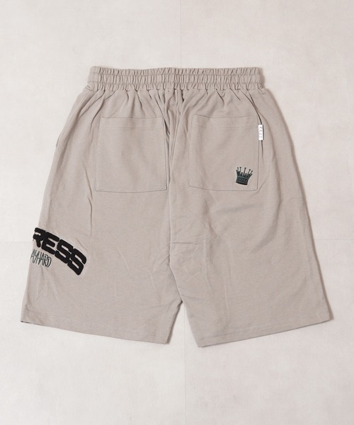 1111clothing（ワンフォークロージング）の「クラウン サガラ刺繍 スウェットショーツ / Crown Sagara Embroidery Sweatshorts（その他パンツ・メンズ・ブラック/グレイッシュベージュ/ホワイト系・M/XL/L）」の8枚目の写真