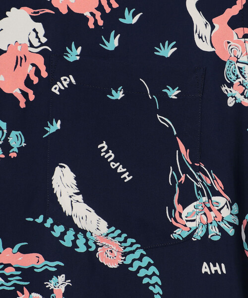 SUN SURF（サンサーフ）の「SUN SURF | 半袖ハワイアンシャツ “PANIOLA TOWN” WOMEN（シャツ/ブラウス・レディース・ネイビー・M）」の6枚目の写真