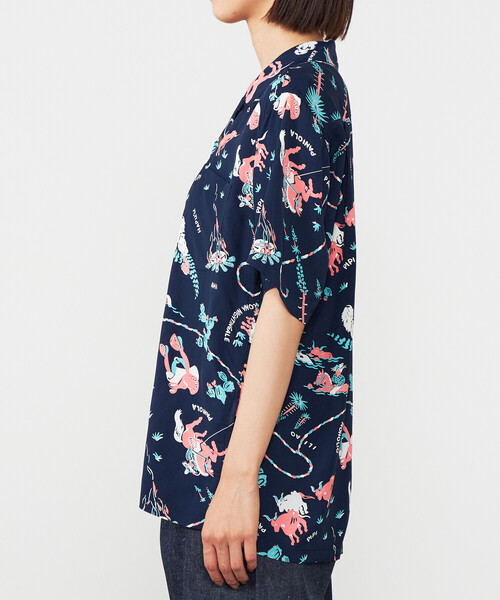 SUN SURF（サンサーフ）の「SUN SURF | 半袖ハワイアンシャツ “PANIOLA TOWN” WOMEN（シャツ/ブラウス・レディース・ネイビー・M）」の10枚目の写真