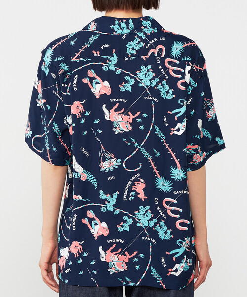 SUN SURF（サンサーフ）の「SUN SURF | 半袖ハワイアンシャツ “PANIOLA TOWN” WOMEN（シャツ/ブラウス・レディース・ネイビー・M）」の11枚目の写真