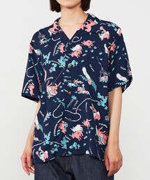 ブラウス シャツ SUN SURF | 半袖ハワイアンシャツ “HISTORY OF THE S” WOMEN レディース SUN SURF | 半袖ハワイアンシャツ “SYMBOL OF THE ISLANDS” WOMEN