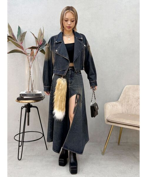 EVRIS（エヴリス）の「グラデーションデニムショートライダース