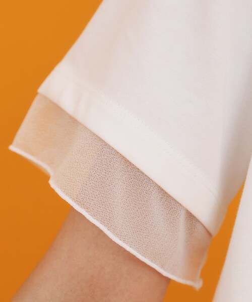 THE SHOP TK (ザ ショップ ティーケー )の「【再入荷】袖シアーTシャツ【接触冷感/UV/洗濯機OK】(Tシャツ/カットソー・レディース・オフホワイト/ブラック/サックスブルー/ダークブラウン・12/13)」の11枚目の写真