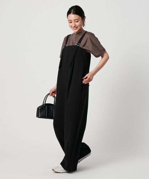BEAUTY&YOUTH UNITED ARROWS（ビューティーアンドユースユナイテッドアローズ）の「ポリエステル ベルトストラップ オールインワン（サロペット/オーバーオール・レディース・ブラック/ダークブラウン・M/S）」の9枚目の写真