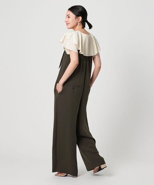 BEAUTY&YOUTH UNITED ARROWS（ビューティーアンドユースユナイテッドアローズ）の「ポリエステル ベルトストラップ オールインワン（サロペット/オーバーオール・レディース・ブラック/ダークブラウン・M/S）」の4枚目の写真