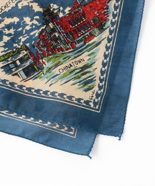 BINDU（ビンドゥー）の「BINDU / マップ プリント バンダナ 25F（バンダナ/スカーフ・レディース・ブラウン/サックスブルー/レッド・ONE SIZE）」の6枚目の写真