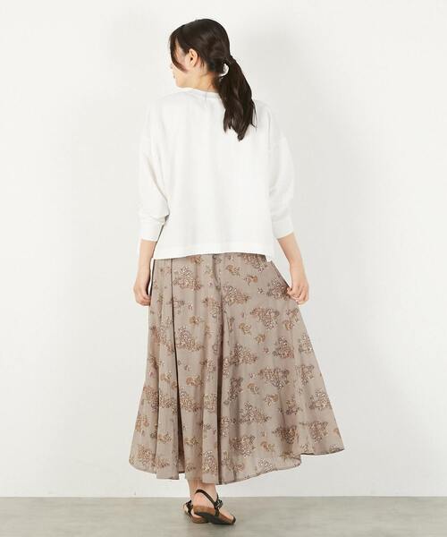 MELROSE claire(メルローズ クレール)の「【ワイドシルエットカットカーディガン】(カーディガン/ボレロ・レディース・チャコールグレー/ブラック/ホワイト・FREE)」の7枚目の写真