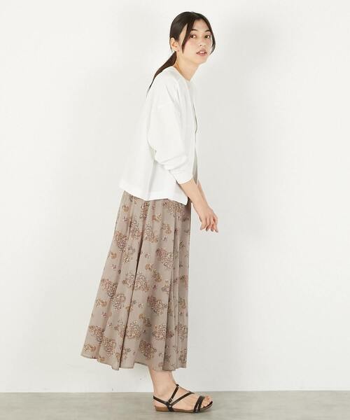 MELROSE claire(メルローズ クレール)の「【ワイドシルエットカットカーディガン】(カーディガン/ボレロ・レディース・チャコールグレー/ブラック/ホワイト・FREE)」の8枚目の写真