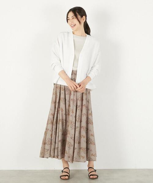 MELROSE claire(メルローズ クレール)の「【ワイドシルエットカットカーディガン】(カーディガン/ボレロ・レディース・チャコールグレー/ブラック/ホワイト・FREE)」の9枚目の写真
