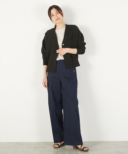 MELROSE claire(メルローズ クレール)の「【ワイドシルエットカットカーディガン】(カーディガン/ボレロ・レディース・チャコールグレー/ブラック/ホワイト・FREE)」の19枚目の写真