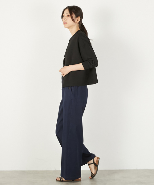 MELROSE claire(メルローズ クレール)の「【ワイドシルエットカットカーディガン】(カーディガン/ボレロ・レディース・チャコールグレー/ブラック/ホワイト・FREE)」の21枚目の写真