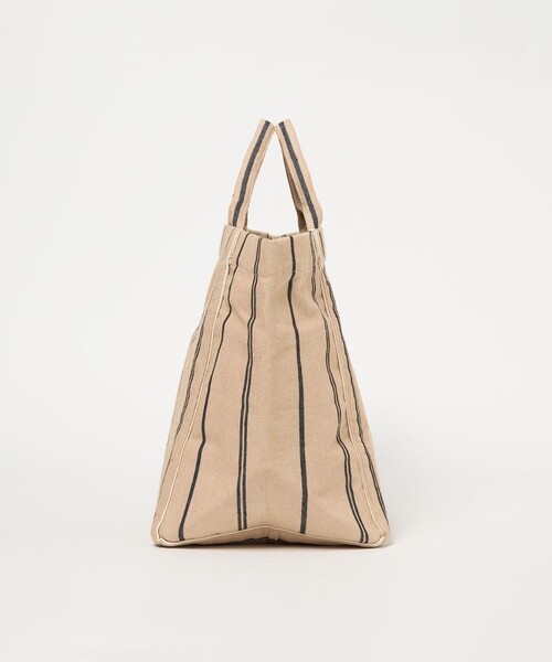 beej（ビージ）の「【別注】＜beej＞ストライプ トートバッグ -2WAY-（トートバッグ・レディース・ベージュ/ダークグレー・FREE）」の11枚目の写真