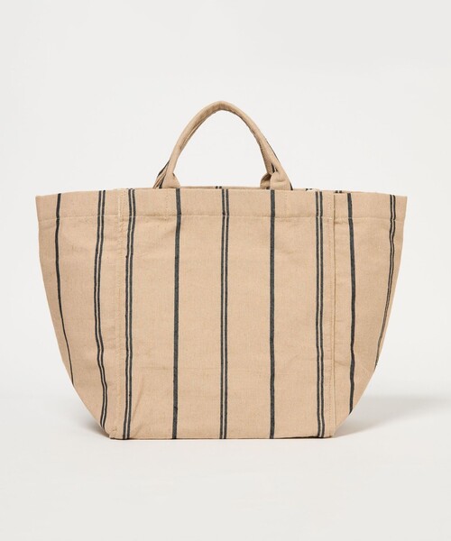 beej（ビージ）の「【別注】＜beej＞ストライプ トートバッグ -2WAY-（トートバッグ・レディース・ベージュ/ダークグレー・FREE）」の12枚目の写真