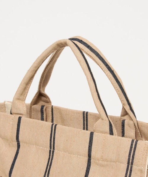 beej（ビージ）の「【別注】＜beej＞ストライプ トートバッグ -2WAY-（トートバッグ・レディース・ベージュ/ダークグレー・FREE）」の14枚目の写真