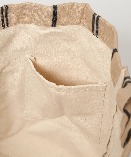 beej（ビージ）の「【別注】＜beej＞ストライプ トートバッグ -2WAY-（トートバッグ・レディース・ベージュ/ダークグレー・FREE）」の20枚目の写真