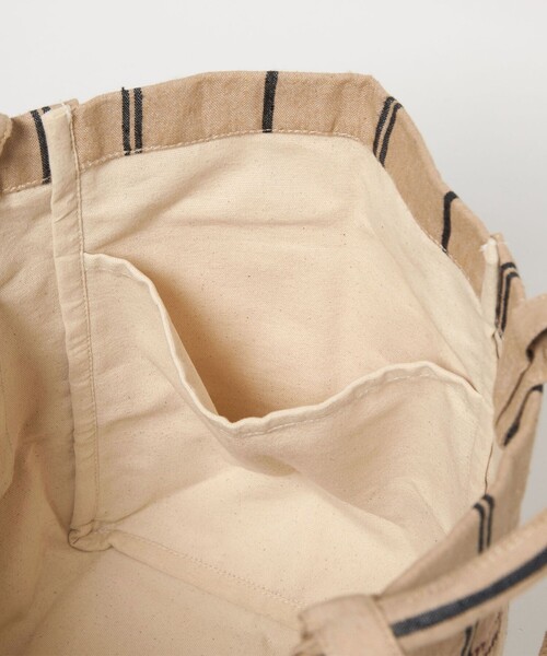 beej（ビージ）の「【別注】＜beej＞ストライプ トートバッグ -2WAY-（トートバッグ・レディース・ベージュ/ダークグレー・FREE）」の21枚目の写真