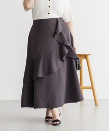 アシンメトリーラッフルスカート