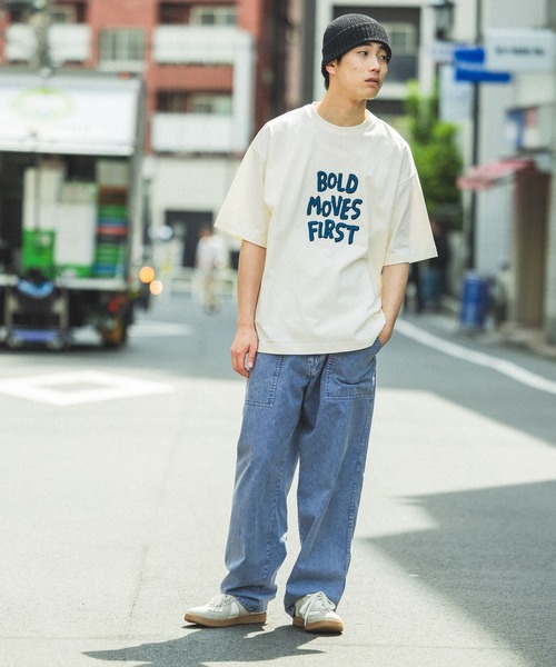 niko and...（ニコアンド）の「アソートロゴクラフトＴシャツ（Tシャツ/カットソー・メンズ・グレー/オフホワイト/ネイビー/オレンジ・LARGE/MEDIUM）」の5枚目の写真