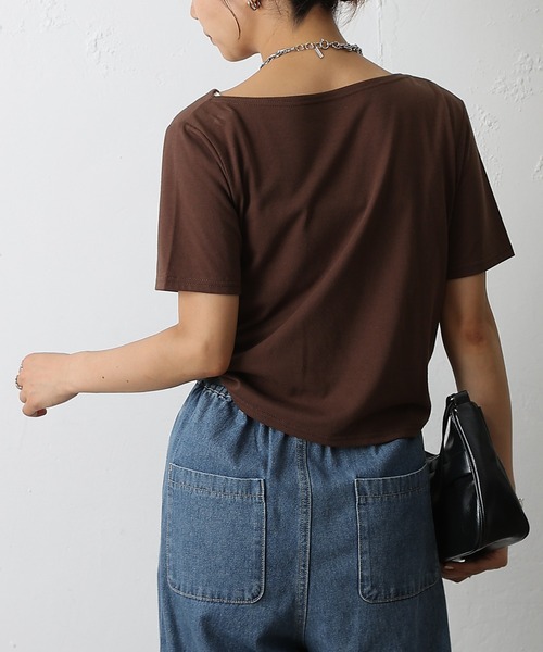 セール】2wayショルダードレープTシャツ（Tシャツ/カットソー