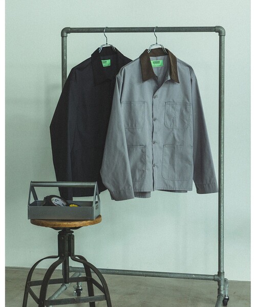 UNIVERSAL OVERALL(ユニバーサルオーバーオール)の「【別注】UNIVERSAL OVERALL / カバーオール(カバーオール・メンズ・ブラック/グレー・S/M/L/XL)」の17枚目の写真