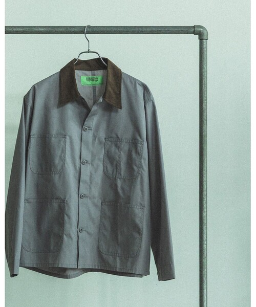 UNIVERSAL OVERALL(ユニバーサルオーバーオール)の「【別注】UNIVERSAL OVERALL / カバーオール(カバーオール・メンズ・ブラック/グレー・S/M/L/XL)」の1枚目の写真