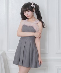 【未使用】jouetie オフショルミニジャンスカ グレー 未使用】jouetie オフショルミニジャンスカ グレー
