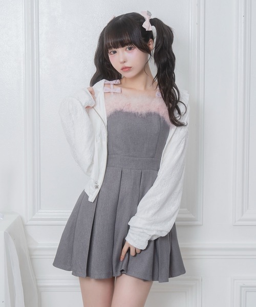 プチリボンポイントフェザージャンスカ セール】プチリボンポイントフェザージャンスカ（ジャンパースカート