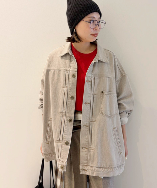 FRAMeWORK（フレームワーク）の「≪追加≫エクストララージデニムジャケット 2（デニムジャケット・レディース・ベージュ/ブルー・FREE）」の16枚目の写真