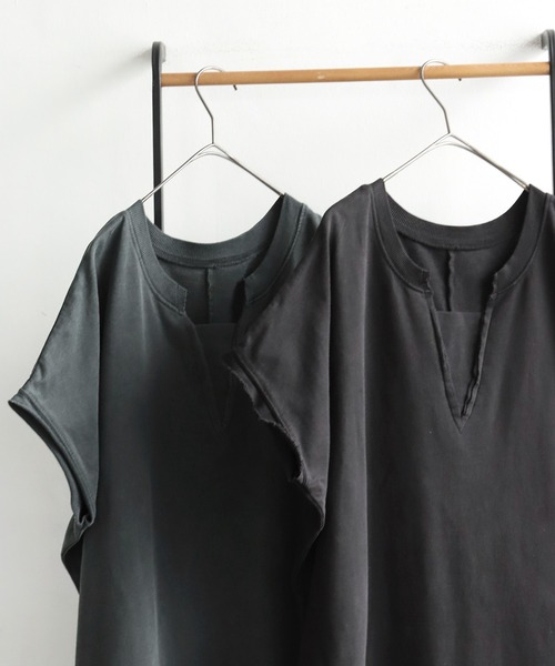 antiqua(アンティカ)の「ピグメント加工ワンピース(ワンピース・レディース・ダークグレー/ブラック・ONESIZE)」の13枚目の写真