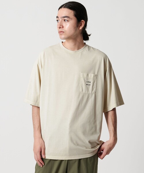 【YESEYESEE】Y.E.S.ピグメント刺繍 マンツーマンTシャツ yeseyesee®