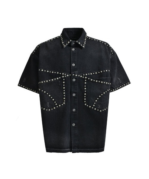 BREATH(ブレス)の「SUICIDE STUDS DENIM SHIRT(シャツ/ブラウス・メンズ・インディゴブルー/スミクロ・XX-LARGE/X-LARGE/LARGE)」の2枚目の写真