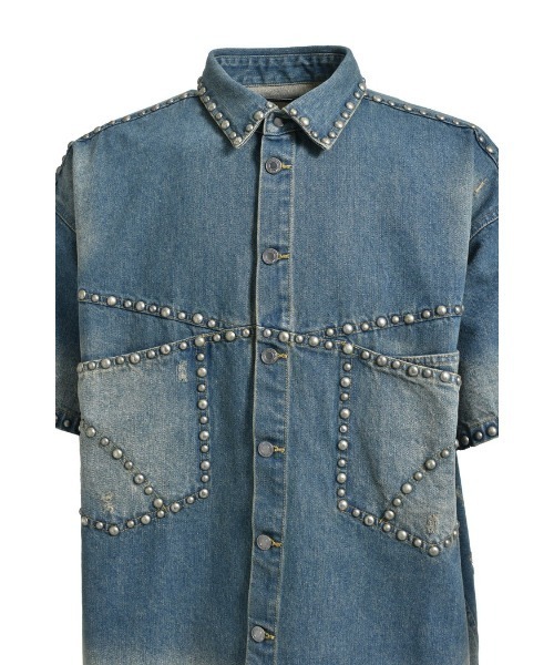 BREATH(ブレス)の「SUICIDE STUDS DENIM SHIRT(シャツ/ブラウス・メンズ・インディゴブルー/スミクロ・XX-LARGE/X-LARGE/LARGE)」の5枚目の写真