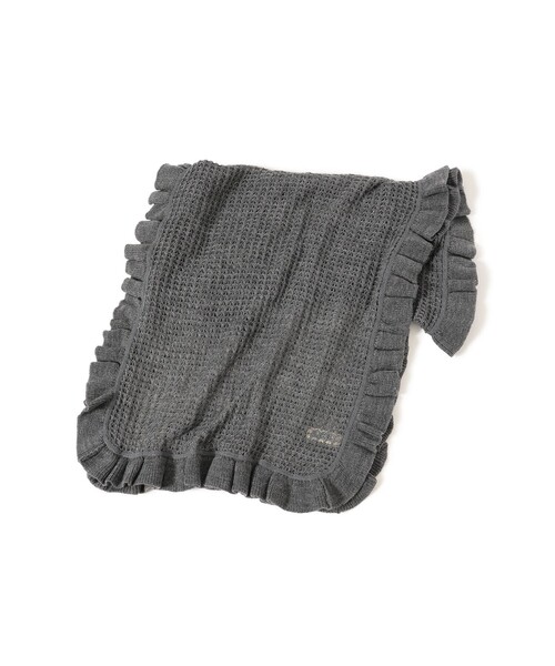 新品未使用品 BEAMS BOY フリルマフラー グレー BEAMS BOY（ビームスボーイ）の「BEAMS BOY / フリル マフラー