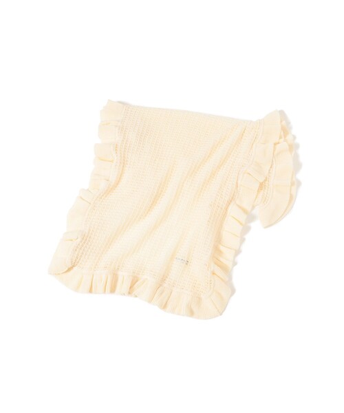BEAMS BOY（ビームスボーイ）の「透かし編み フリル ストール（マフラー・レディース・グレー/オフホワイト/ブラウン/ブラック・ONE SIZE）」の13枚目の写真