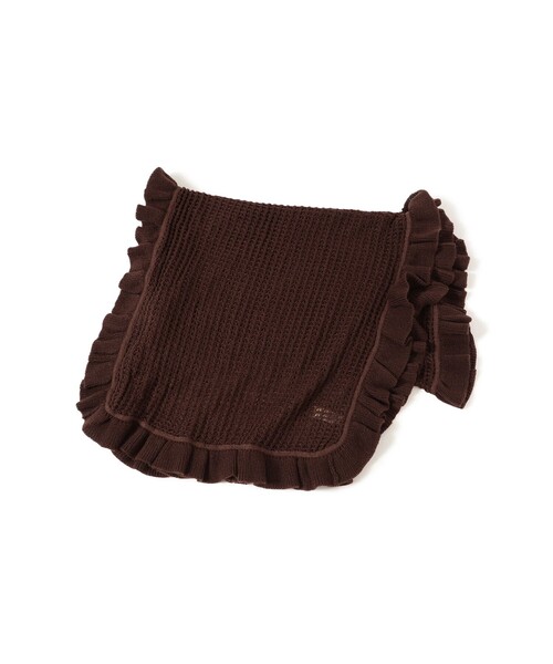 BEAMS BOY（ビームスボーイ）の「透かし編み フリル ストール（マフラー・レディース・グレー/オフホワイト/ブラウン/ブラック・ONE SIZE）」の16枚目の写真