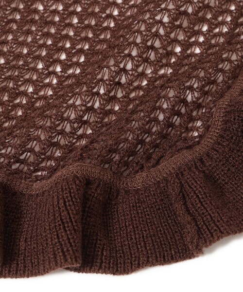 BEAMS BOY（ビームスボーイ）の「透かし編み フリル ストール（マフラー・レディース・グレー/オフホワイト/ブラウン/ブラック・ONE SIZE）」の17枚目の写真