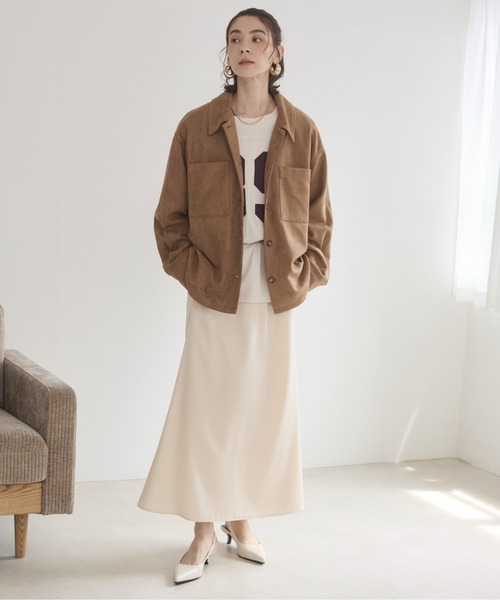 2点セット】フェイクスエード オーバーサイズ シャツジャケット