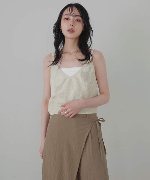 2023ss mamekurogouchi リブニットキャミソール 2023ss mamekurogouchi リブニットキャミソール 2023ss