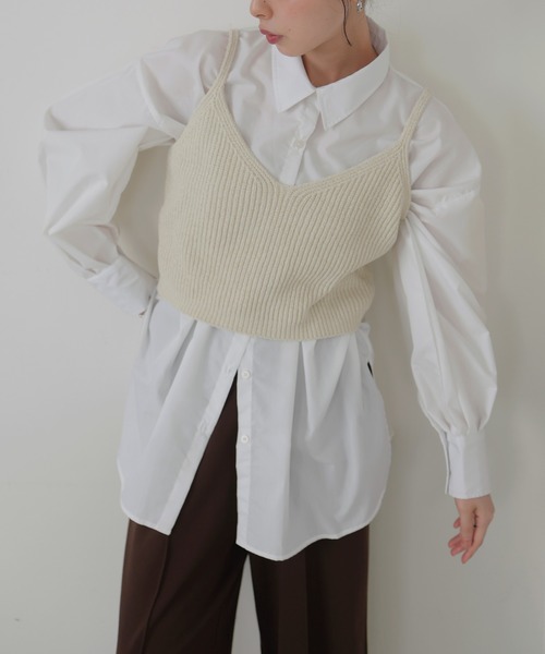 LIAN（リアン）の「リブニットキャミソール（キャミソール・レディース・ブラウン/レッド/アイボリー・FREE）」の16枚目の写真