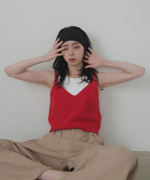 LIAN（リアン）の「リブニットキャミソール（キャミソール・レディース・ブラウン/レッド/アイボリー・FREE）」の17枚目の写真