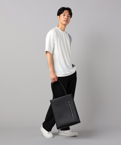 COMME CA MEN(コムサメン)の「ケーブルコンビ Tシャツ(Tシャツ/カットソー・メンズ・ホワイト/ブラック/ネイビー・M/L)」の14枚目の写真
