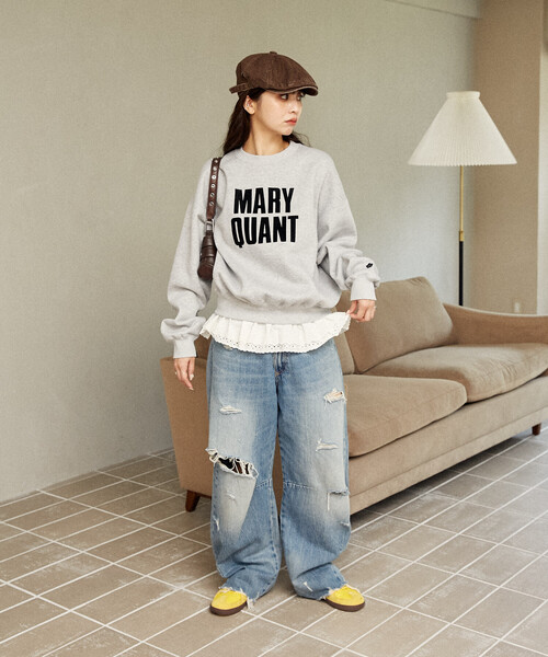セール】MARY QUANT × PUBLUX/マリークワント ロゴ 裾レース
