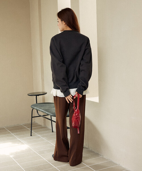 新品未使用タグ付★MARY QUANT × PUBLUXレースロゴスウェット PUBLUX（パブリュクス） トレーナー スウェット MARY QUANT × PUBLUX