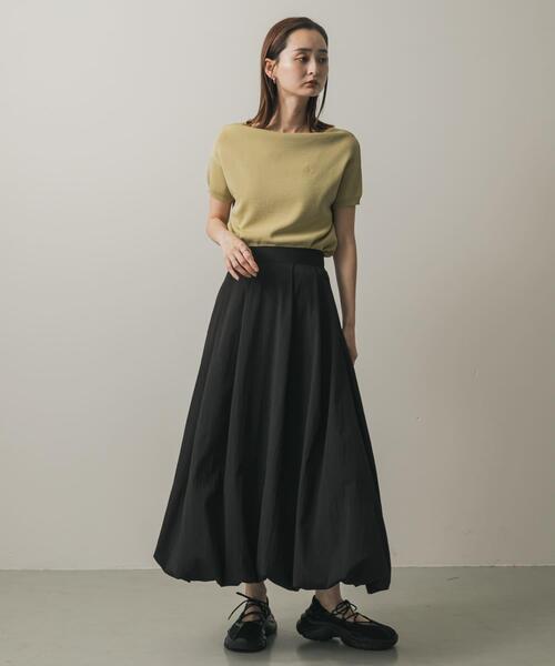 Traditional Weatherwear ⭐︎ 半袖ニットベージュ　極美品 セール】ウォッシャブル ラメ メロークルー5分袖ニット/半袖