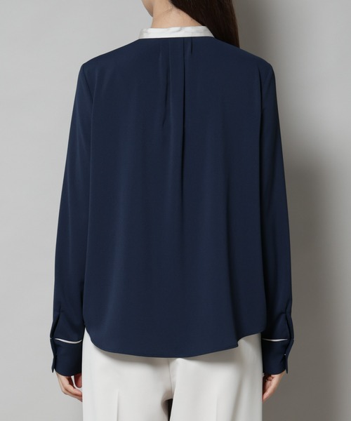 セール】スタンドバイカラータックブラウス（シャツ/ブラウス）｜NANO