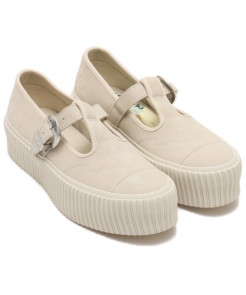 CONVERSE(コンバース)の「CONVERSE ALL STAR LIFTD RIBTAPE T-STRAP WT OX / コンバース オールスター リフテッド リブテープ ティーストラップ WT オックス(スニーカー・レディース・ホワイト・23.0cm/23.5cm/24.0cm/24.5cm)」の1枚目の写真