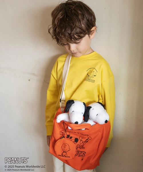 PEANUTS(ピーナッツ)の「【ピーナッツ75周年】×ブランシェス キャンバストートバッグ(トートバッグ・キッズ・オレンジ/レッド/ブルーグレー・FREE)」の3枚目の写真