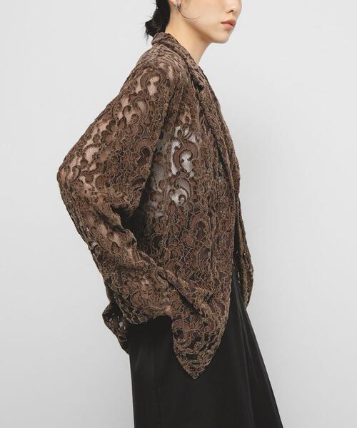 KBF（ケイビーエフ）の「モールレーステーラードジャケット（その他アウター・レディース・アイボリー/ブラック/ブラウン・ONE）」の3枚目の写真