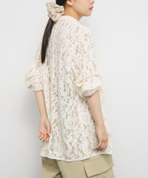 KBF（ケイビーエフ）の「モールレーステーラードジャケット（その他アウター・レディース・アイボリー/ブラック/ブラウン・ONE）」の6枚目の写真