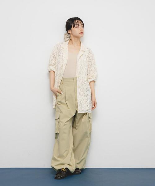 KBF（ケイビーエフ）の「モールレーステーラードジャケット（その他アウター・レディース・アイボリー/ブラック/ブラウン・ONE）」の7枚目の写真